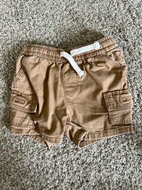 Old Navy Brown Cargo Shorts with White Drawstring